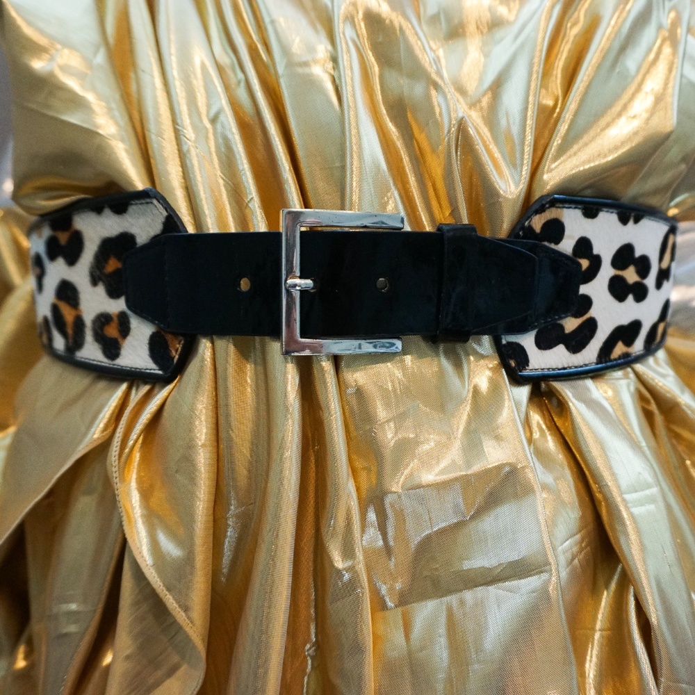 Calvin Klein Cheetah Print Waist Belt